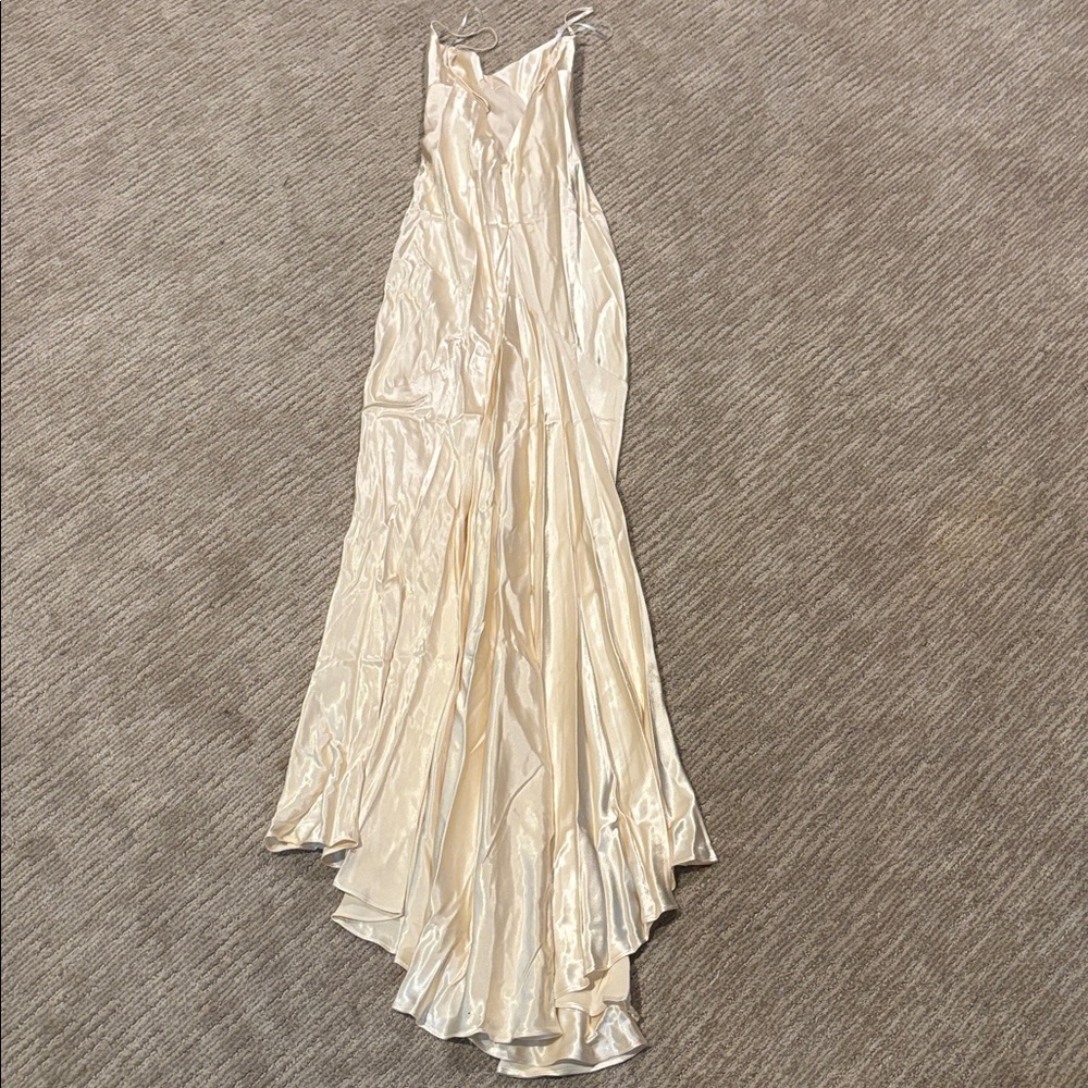 NWT Shona Joy La Lune Low Back Gown - Cream - Picture 4 of 6